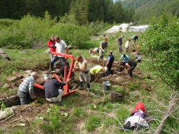  Chantier de la rigole principale sur 55 metres